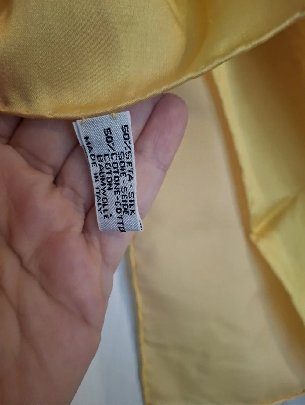 Mantero Yellow Silk Scarf
